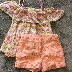 Janie & Jack shorts with Oshkosh top